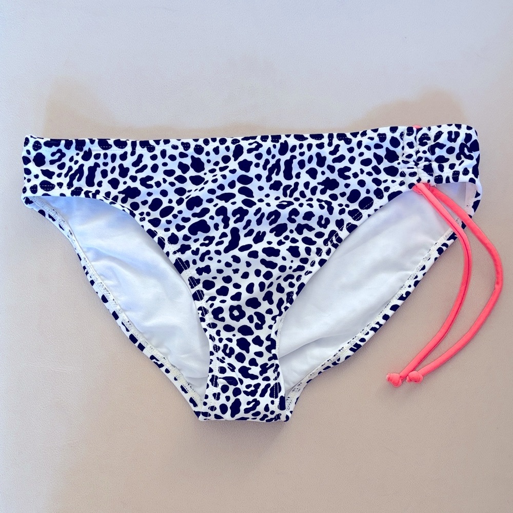 Roxy | girls Leopard Print Bikini Bottoms with orange Pink Tie